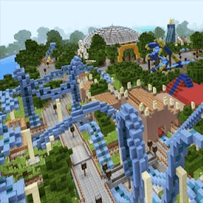 Multiplayer Minecraft: Theme Park Builder